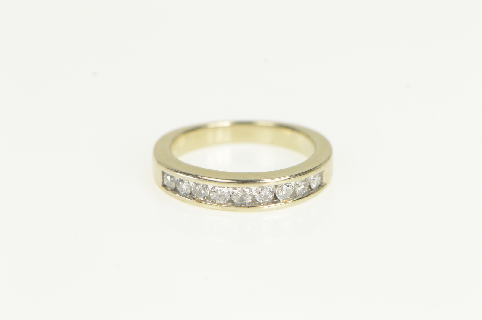 14K 0.25 Ctw Diamond Classic Wedding Band White Gold Ring, Size 4