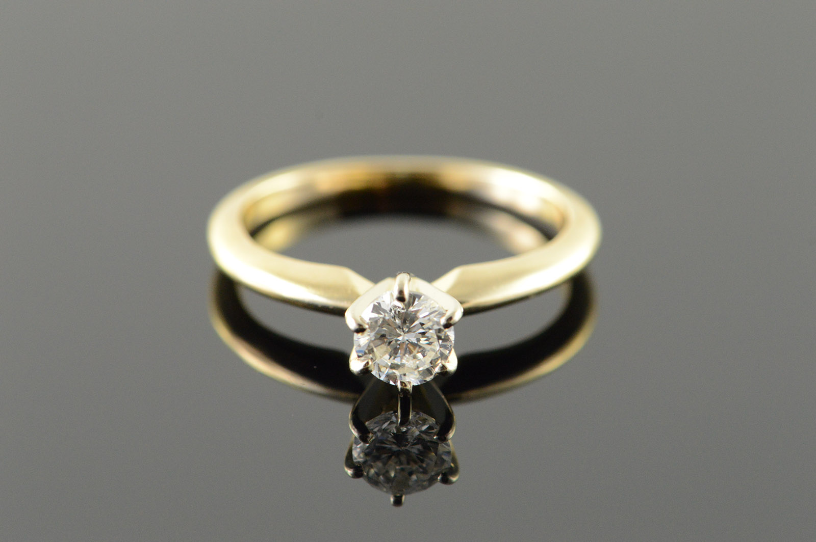 14k 0 38 Ct Diamond Solitaire Engagement Yellow Gold Ring Size 5 75 14k 0 38 Ct Diamond Solitaire Engagement Yellow Gold Ring Size 5 75