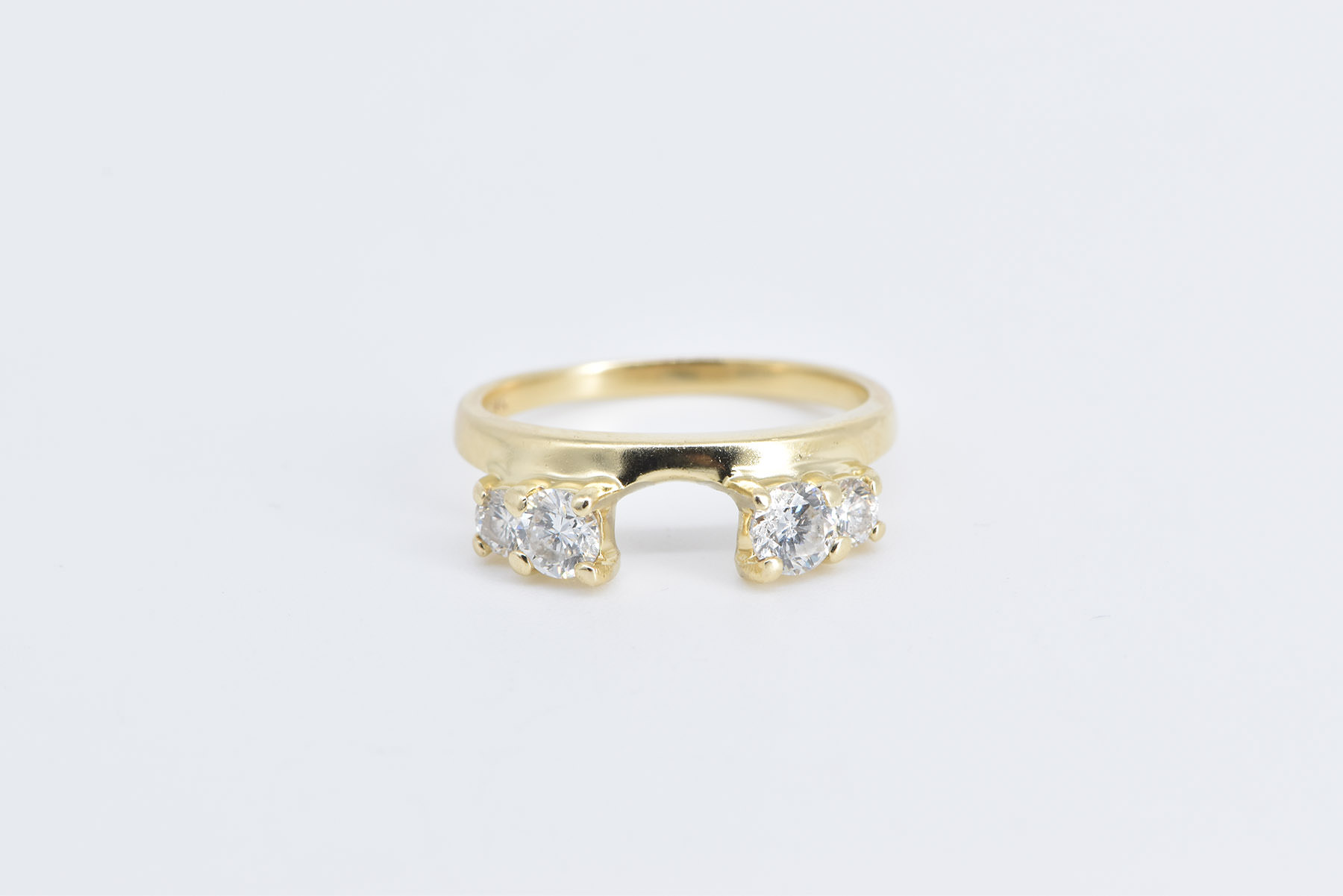 14K 0.60 Ctw Natural Diamond Wedding Band Yellow Gold Ring, Size 6.25