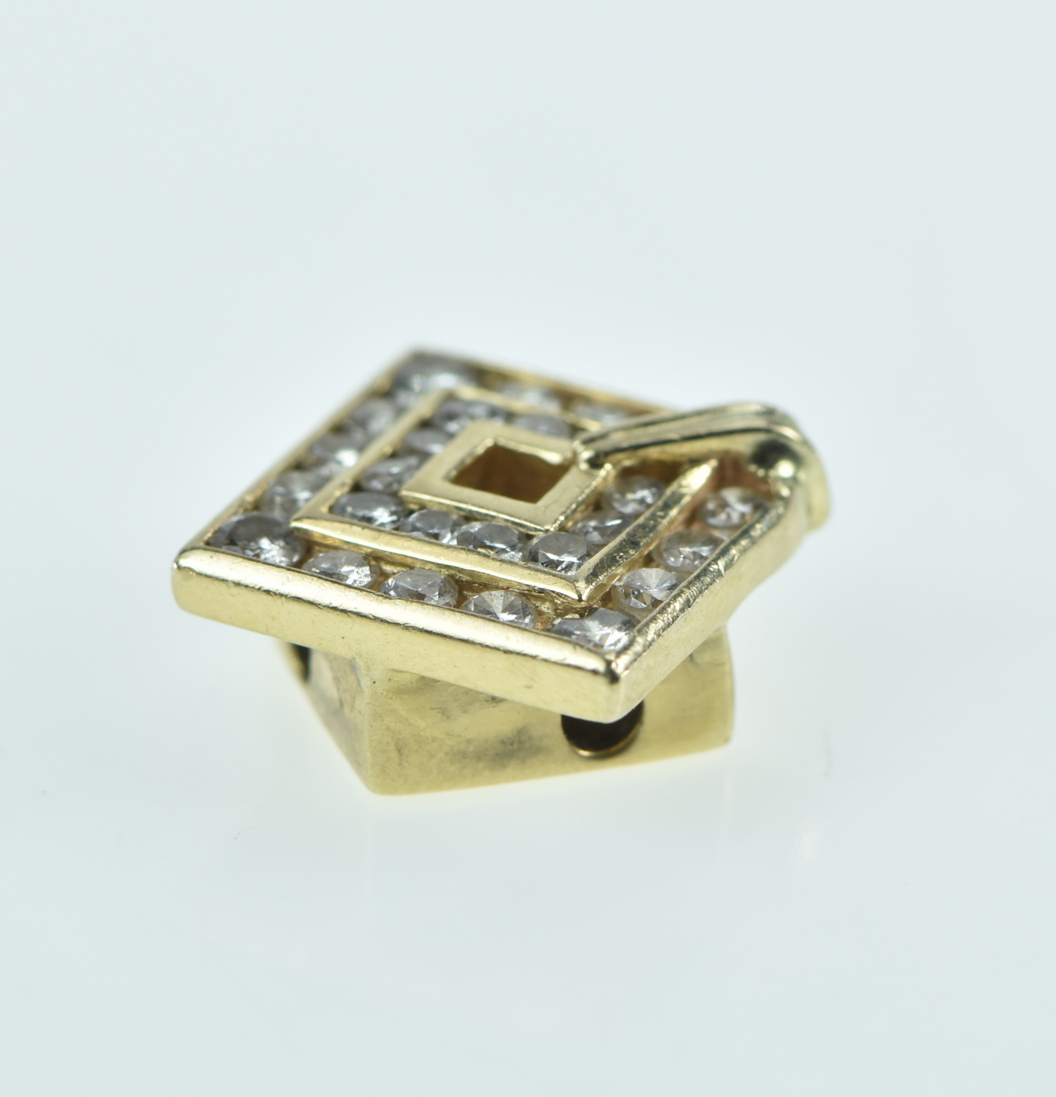 14K 0.67 Ctw Diamond Square Slide Bracelet Yellow Gold Charm/Pendant