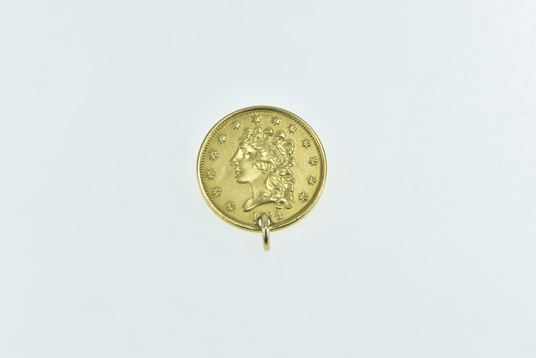 14K 1834 Gold Quarter Eagle $2.50 Coin Yellow Gold Charm/Pendant