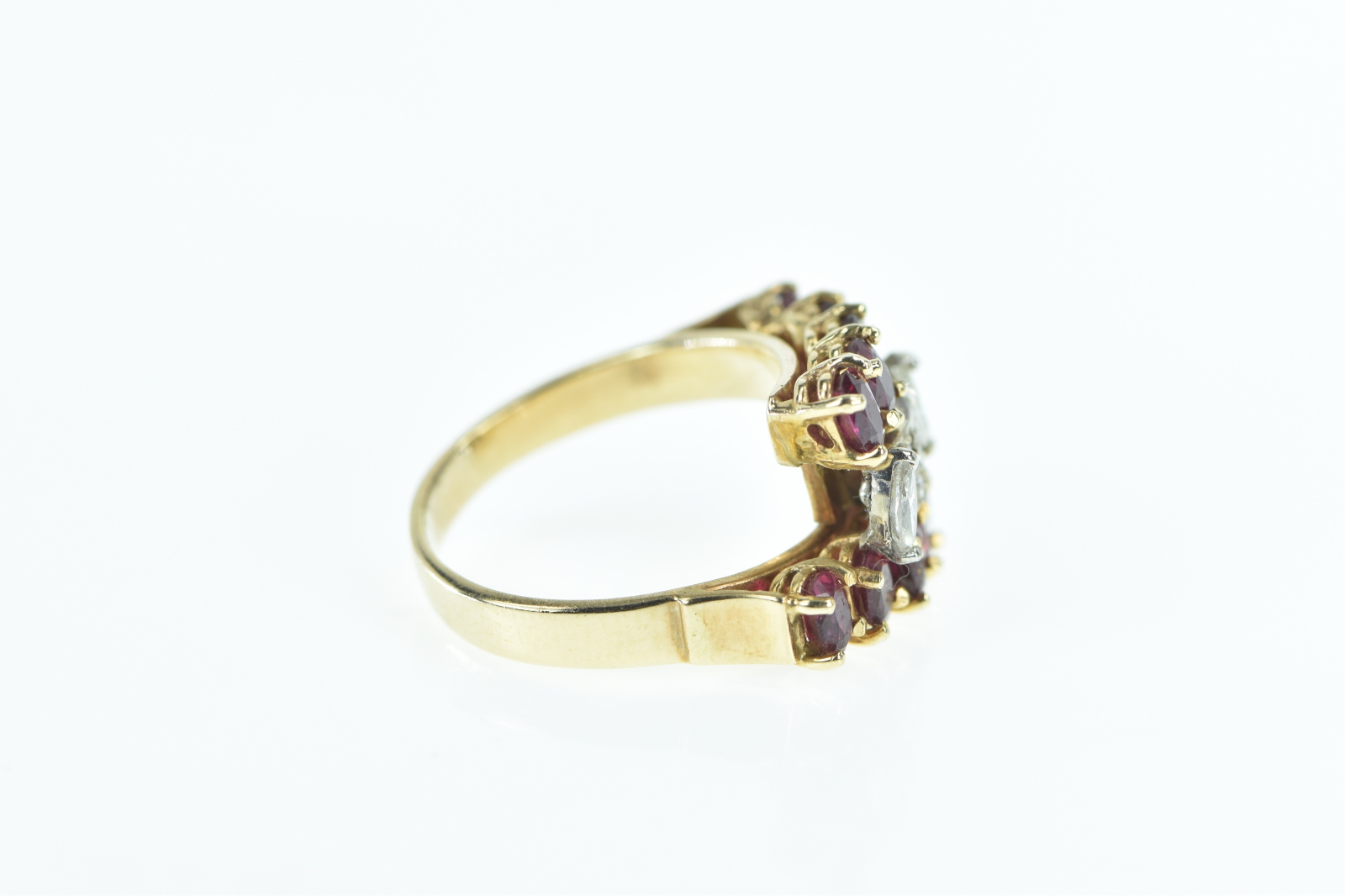 0.07 CTW Diamond 14K Yellow Gold Bezel Bypass Ring