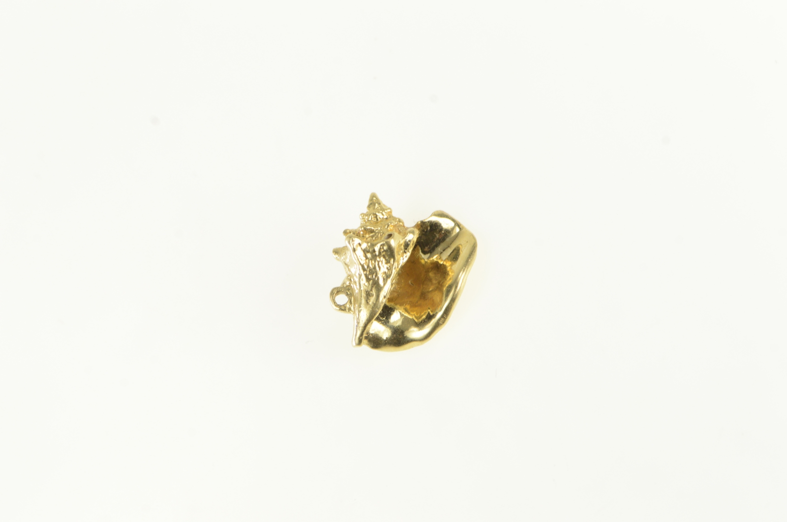 14K 3D Conch Shell Beach Ocean Motif Yellow Gold Charm/Pendant ...