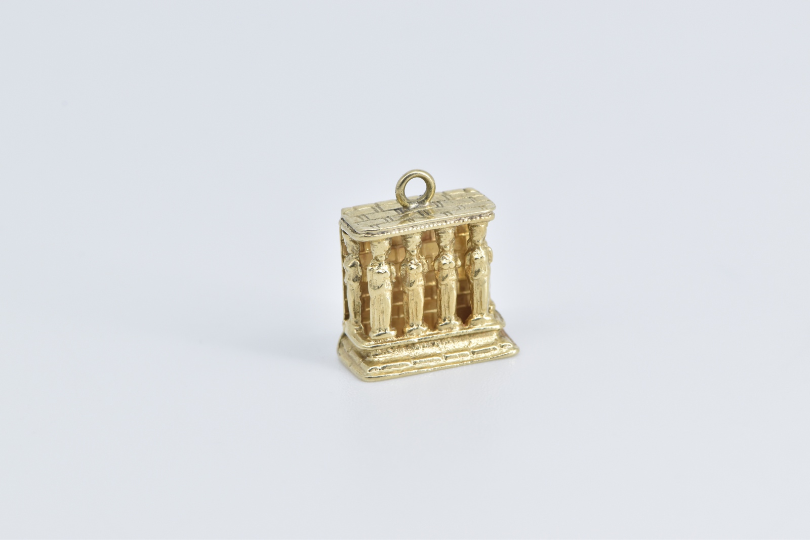 14K 3D Egyptian Temple Queen Hatshepsut Travel Yellow Gold Charm/Pendant