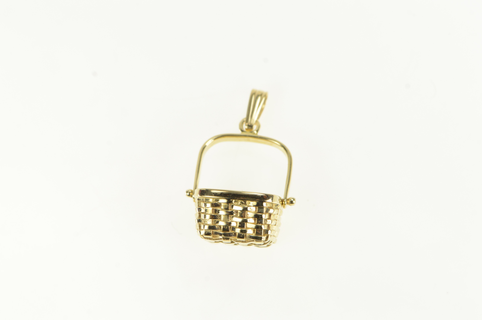 Collier Pendentif Panier De Pique-nique Doré - Longueur 18 Pouces (environ 45cm) - Pour Femme - Occasion - Style Vintage