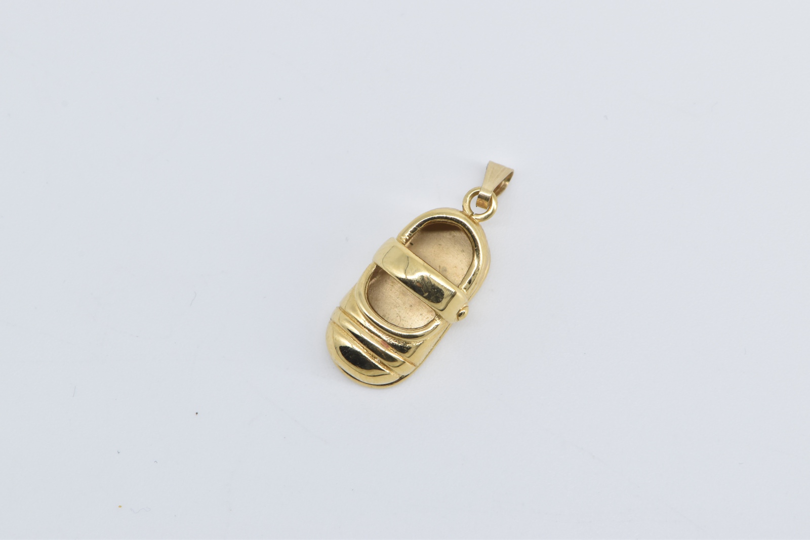 14K 3D Mary Jane Flat Shoe Slipper Yellow Gold Charm/Pendant