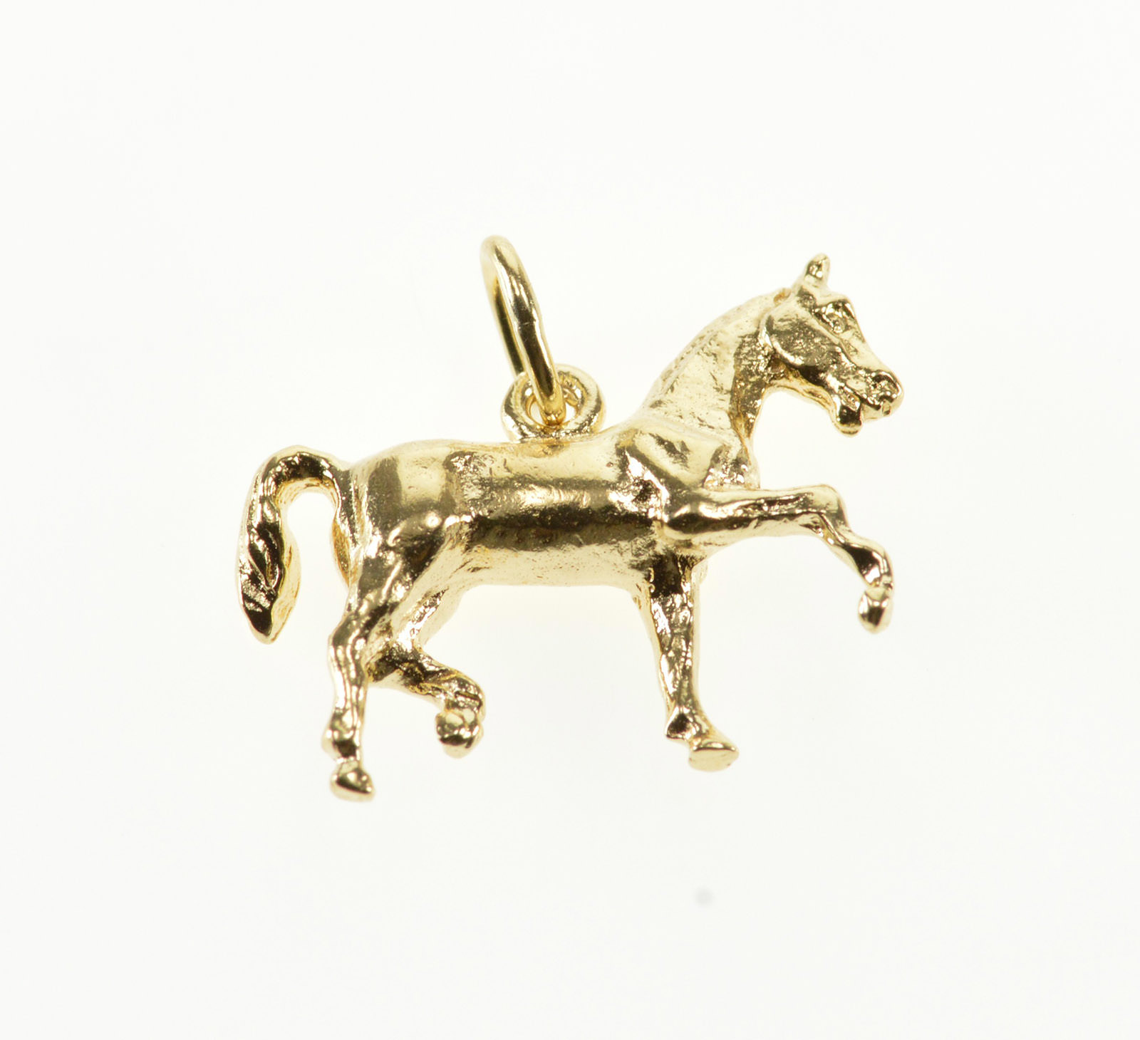 14k Yellow Gold Trotting Horse Pendant