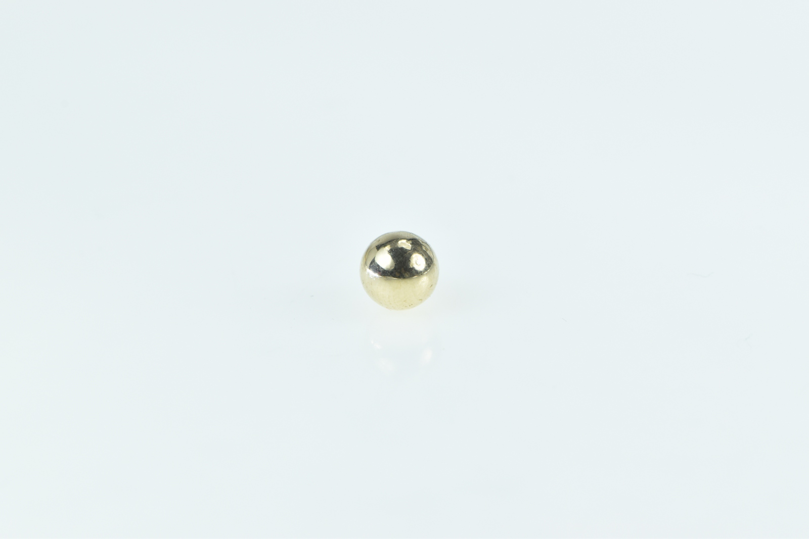14K 5.9mm Vintage Ball Single Classic Round Stud Yellow Gold Earring