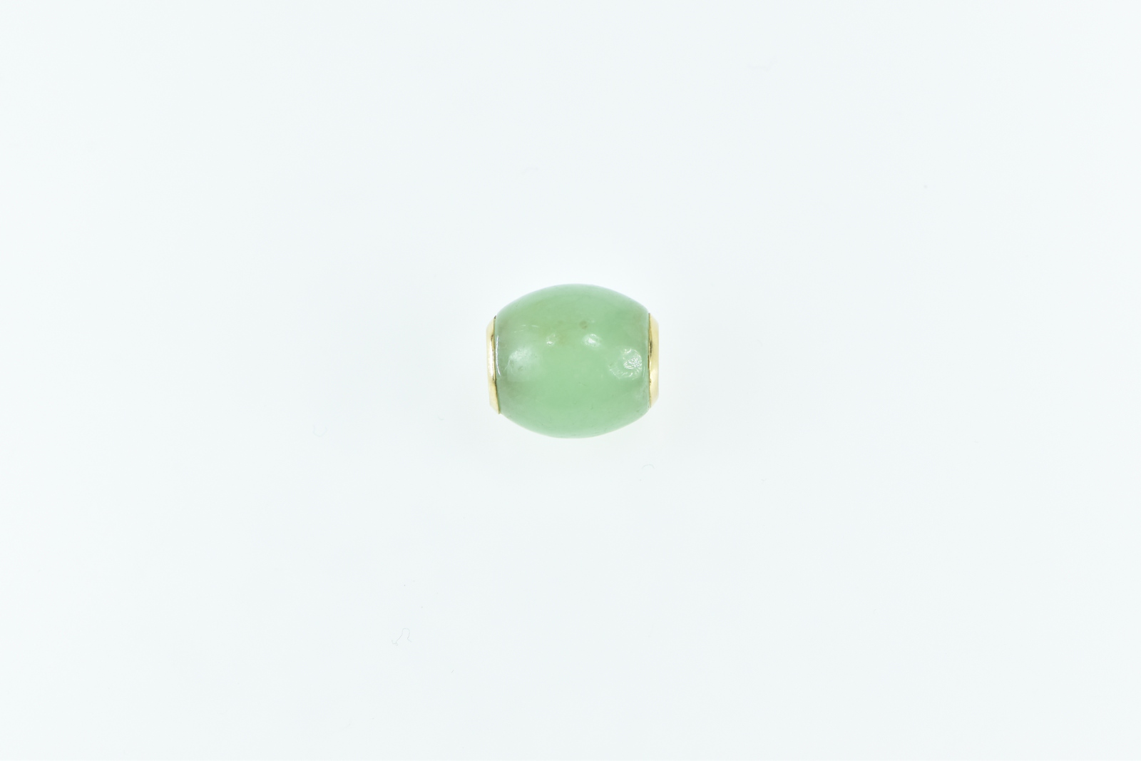 14K Carved Jadeite Ornate Vintage Slide Bracelet Yellow Gold Charm/Pendant