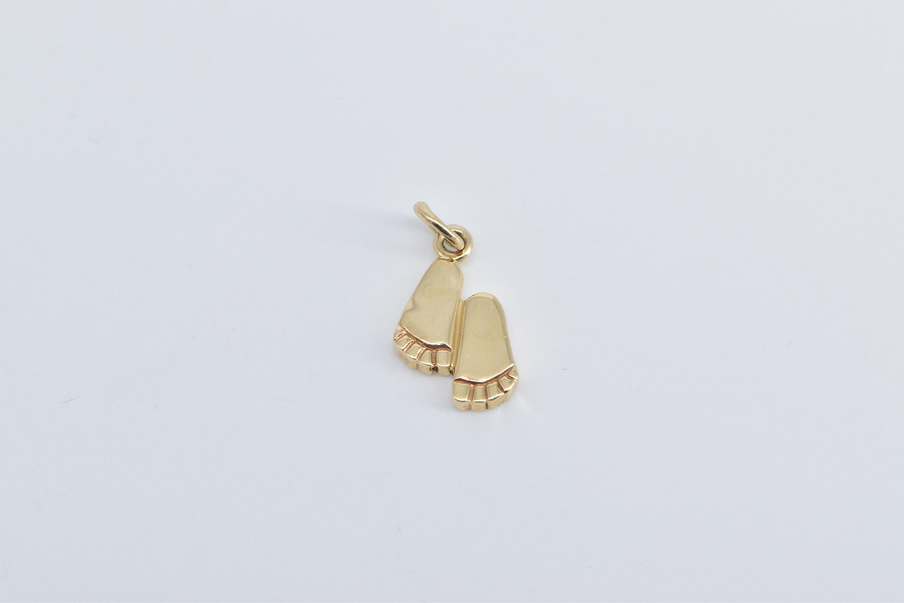 14K Footprint Foot Path Walk Symbol Yellow Gold Charm/Pendant