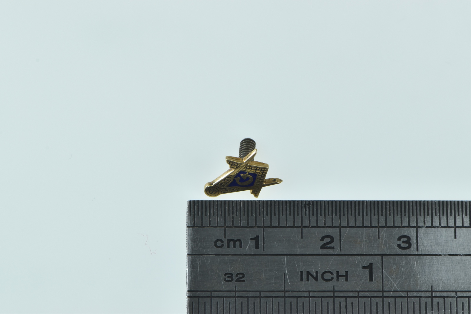 14K G Compass Square Enamel Masonic Lapel Yellow Gold Pin/Brooch ...