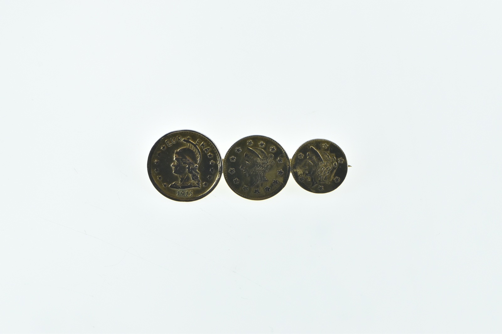 14K Graduated California Gold Rush US Coin Yellow Gold Pin/Brooch