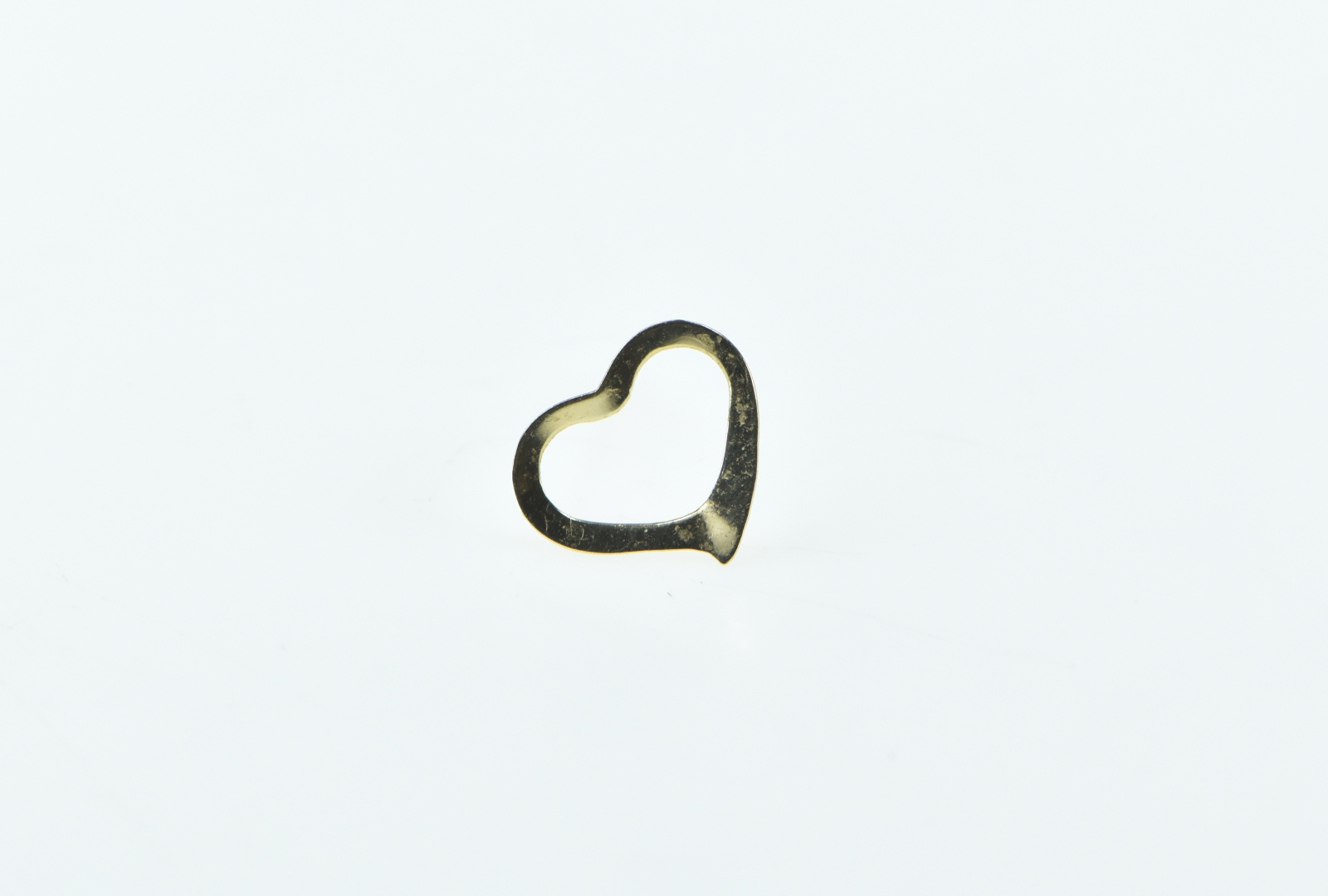 14K Heart Love Symbol Cut Out Single Stud Yellow Gold Earring