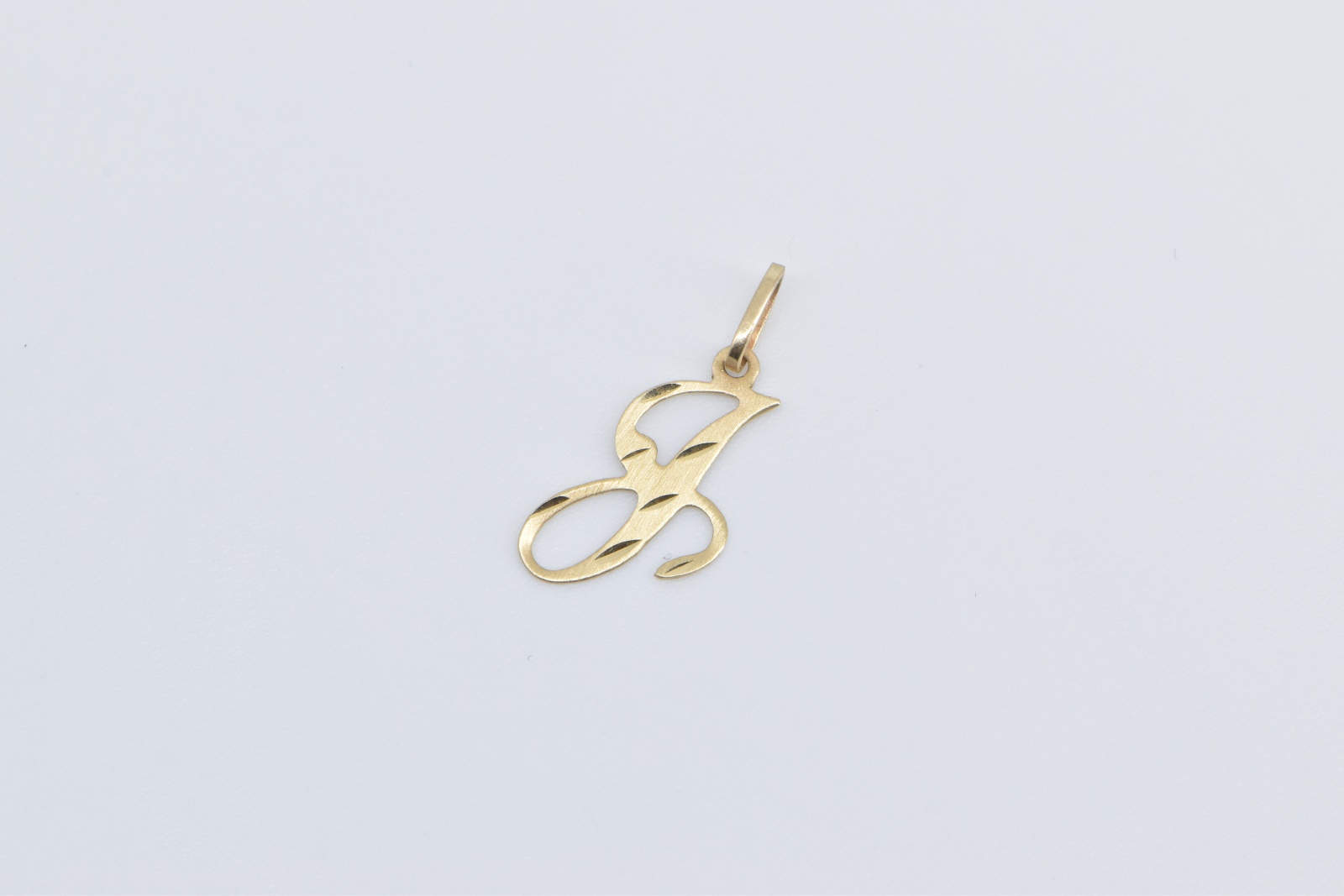14K J Cursive Letter Monogram Initial Name Yellow Gold Charm/Pendant