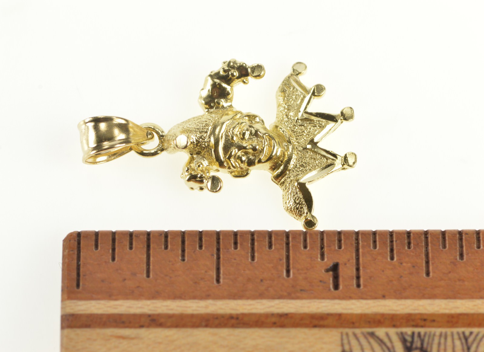 【りゅうのうろ】kiso design gold clown ゴールド 14K Jester Comedian Joker Clown Funny Yellow Gold Pendant
