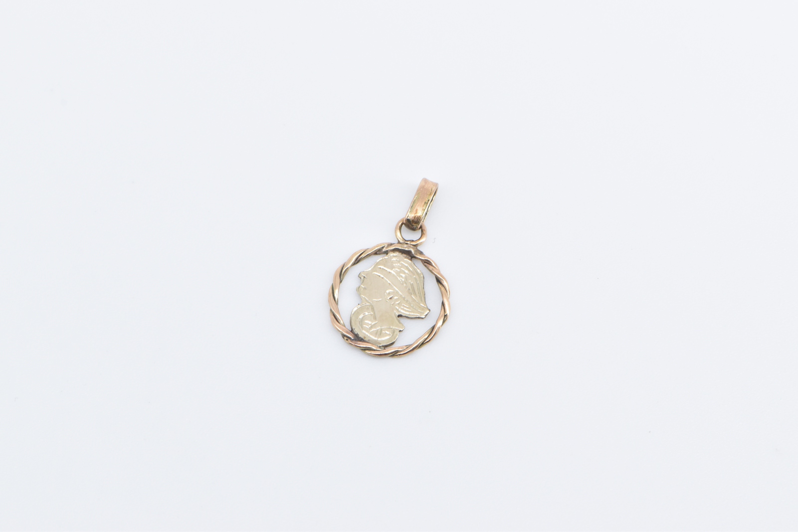 14K Justice Blindfold Symbol Justice is Blind Yellow Gold Charm/Pendant