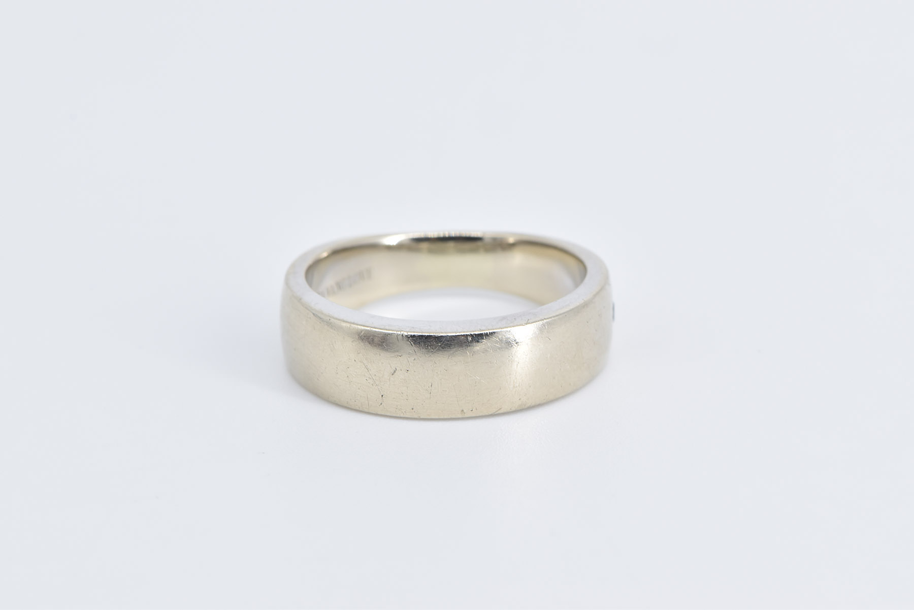 14K Love Vera Wang Sapphire Men's Wedding Band White Gold Ring, Size 9.75