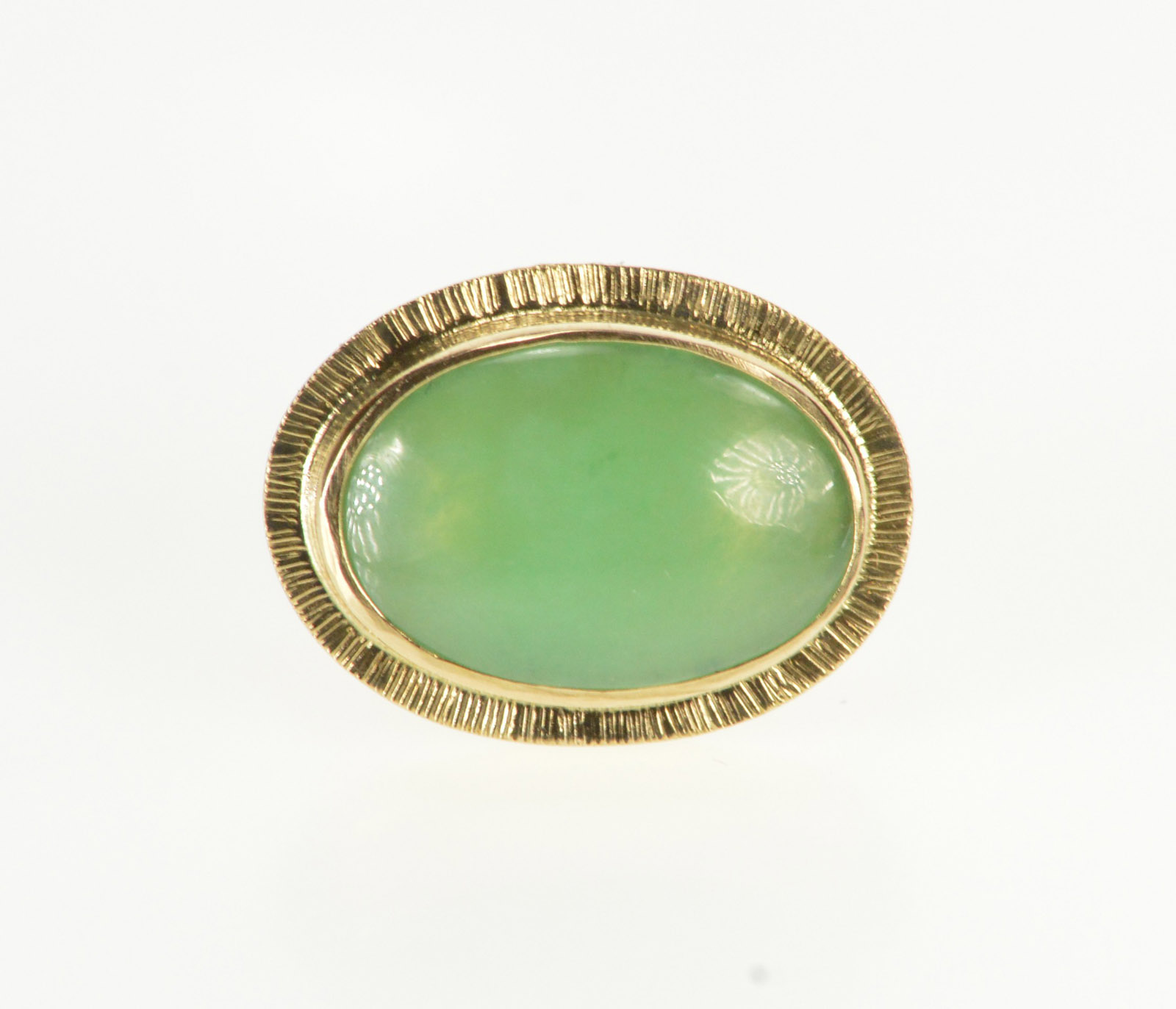 Rare 4.21ct IGI Certified Green Jadeite Jade 'A' Grade Oval Cabochon Loose Gem