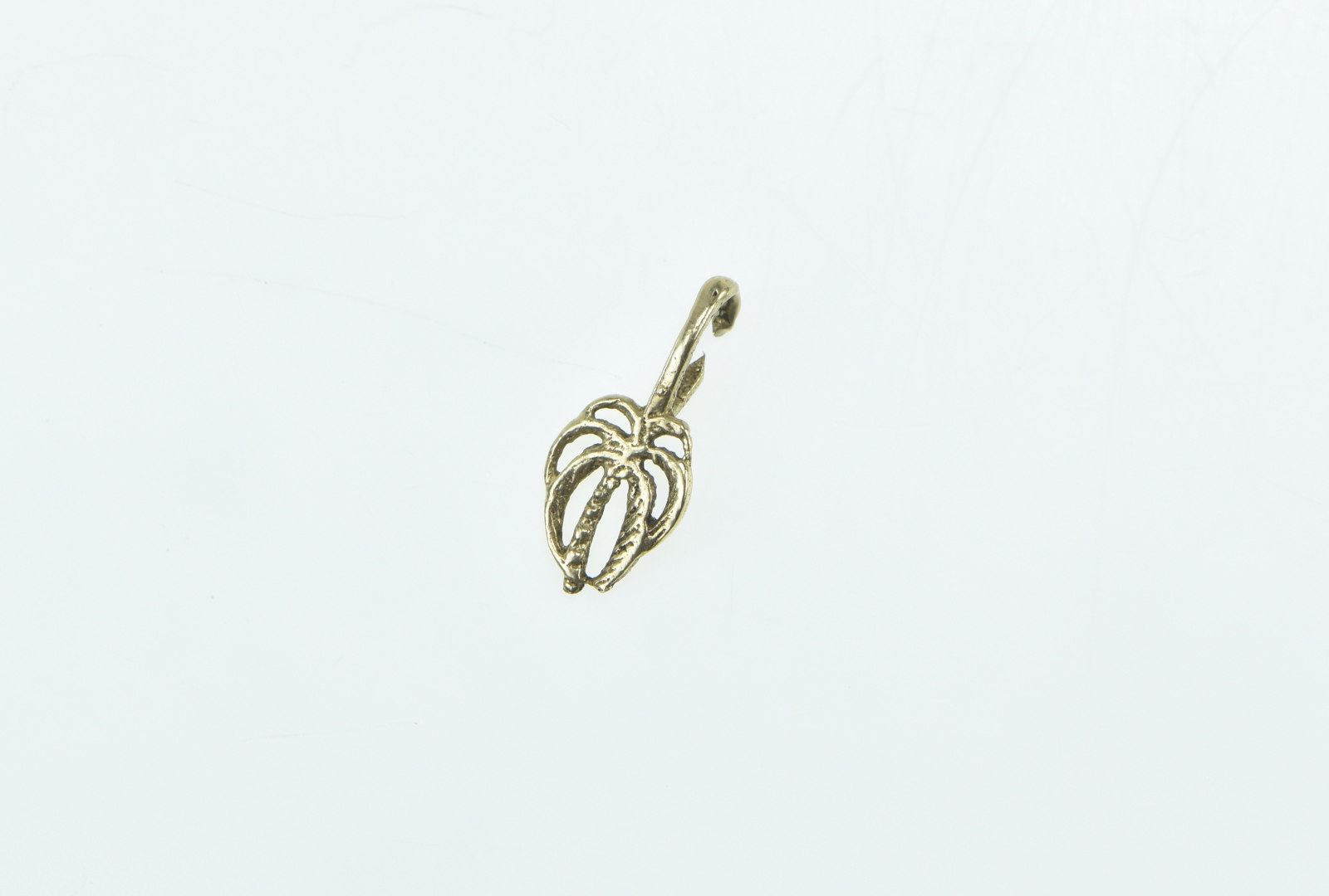 14K Palm Tree Tropical Motif Beach Travel Yellow Gold Charm/Pendant