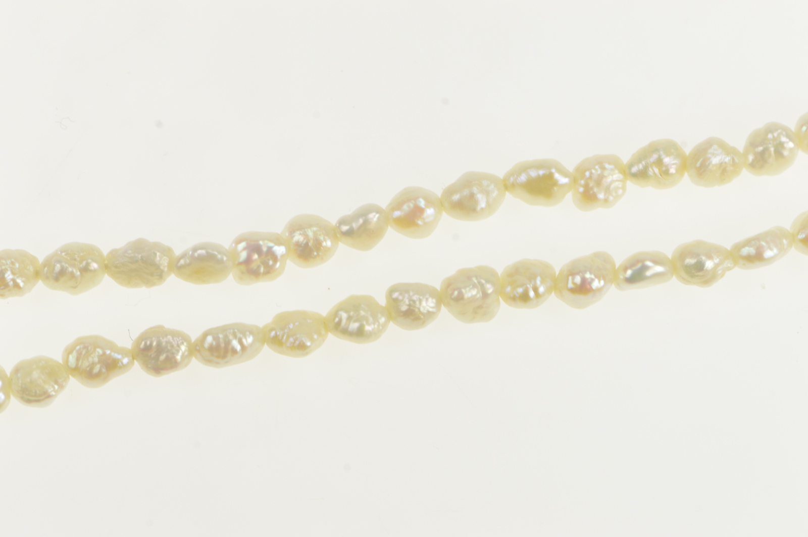 14K Pearl Beaded Vintage Classic Statement Yellow Gold Bracelet 16.75"