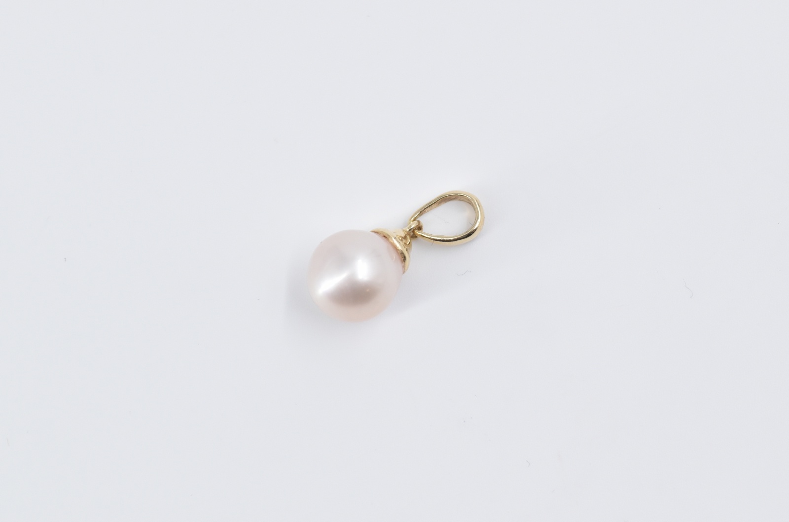 14K Pearl Vintage Classic Simple Fashion Yellow Gold Pendant
