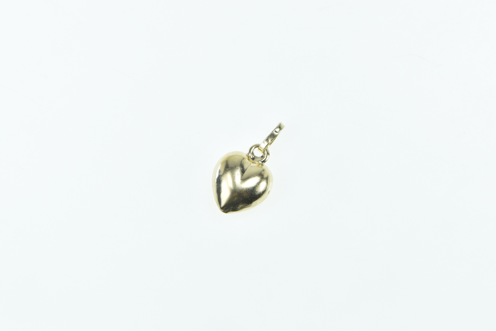 14K Puffy Heart Forget Me Not Love Symbol Yellow Gold Charm/Pendant
