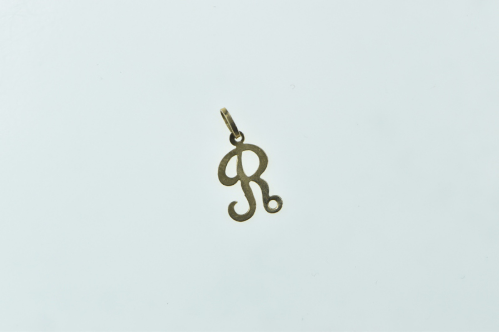 Cursive Letter Yellow R 14K R Cursive Letter Monogram Name Yellow Gold Charm/Pendant | Property ...