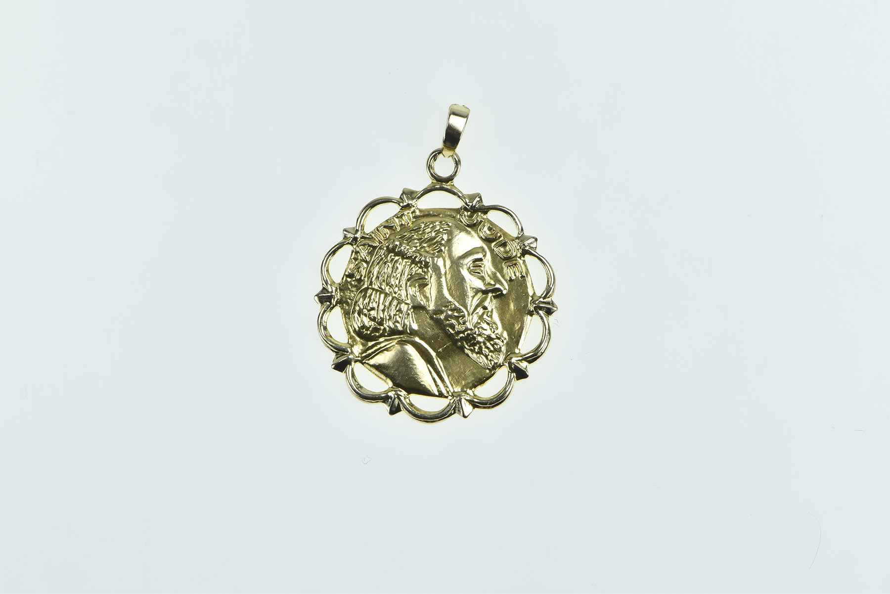 14K Saint Jude Lost Causes Patron Saint Yellow Gold Charm/Pendant ...