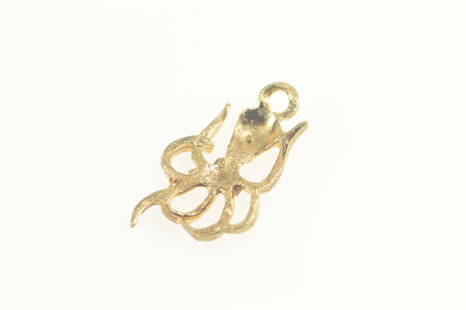 14K Squid Octopus Ocean Animal Sea Marine Life Yellow Gold Pendant