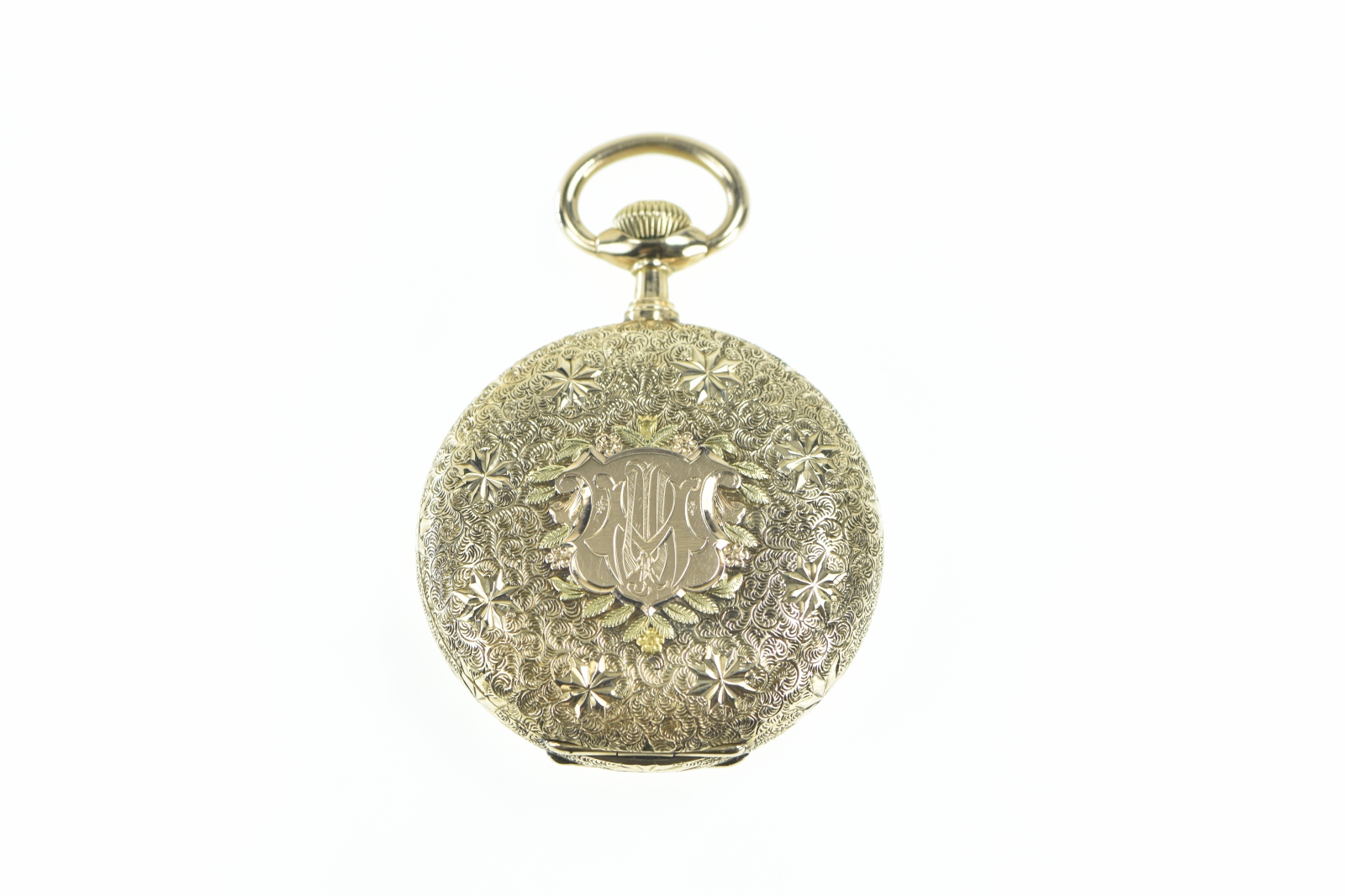 1885 M W Monogram Diamond Elgin Watch Pocket Watch