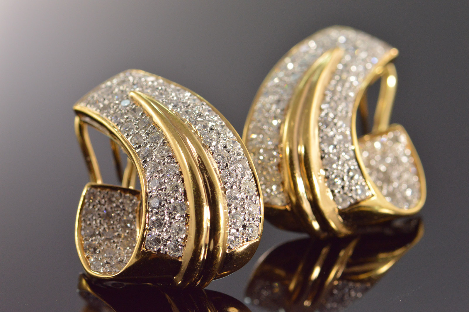 diamond encrusted earrings