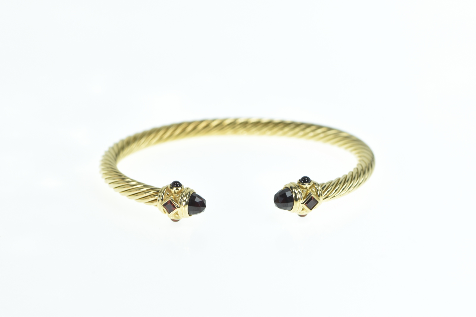 18K David Yurman Renaissance Designer Cuff Yellow Gold Bracelet 6.75"