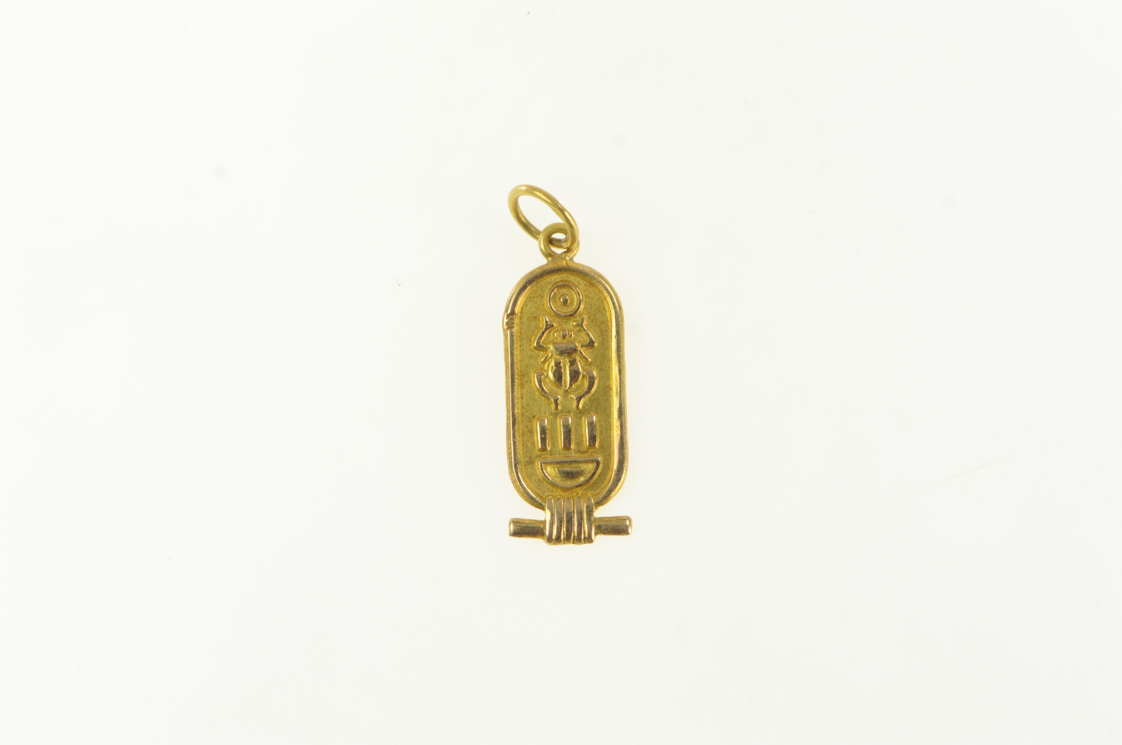 COSMIC CARTOUCHE SCARAB EARRINGS GOLD main image 1