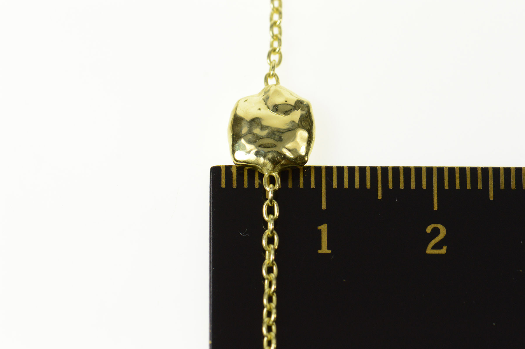 18K Ippolita Designer Hammered Pinball Chain Yellow Gold Necklace 17.75