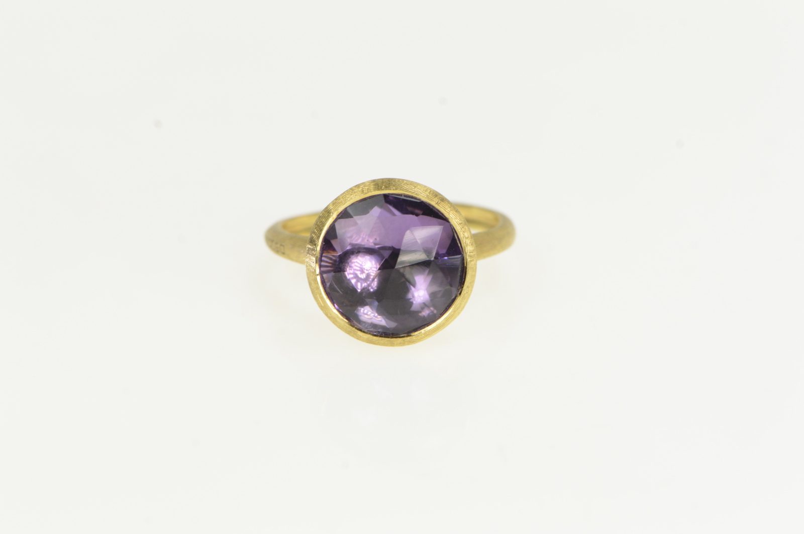 18k Marco Bicego Jaipur Amethyst Stackable Yellow Gold Ring Size 5 5