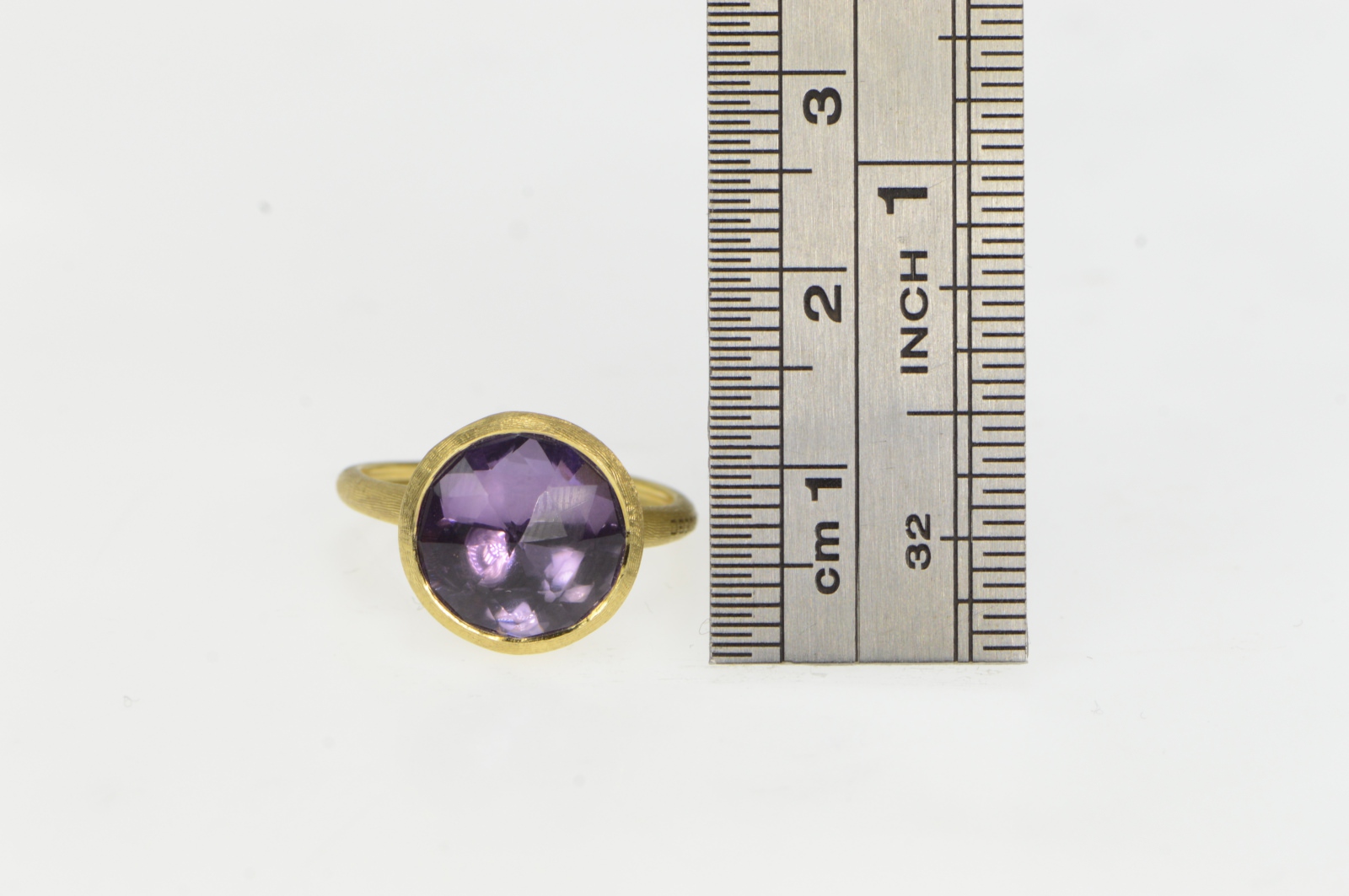 18k Marco Bicego Jaipur Amethyst Stackable Yellow Gold Ring Size 5 5