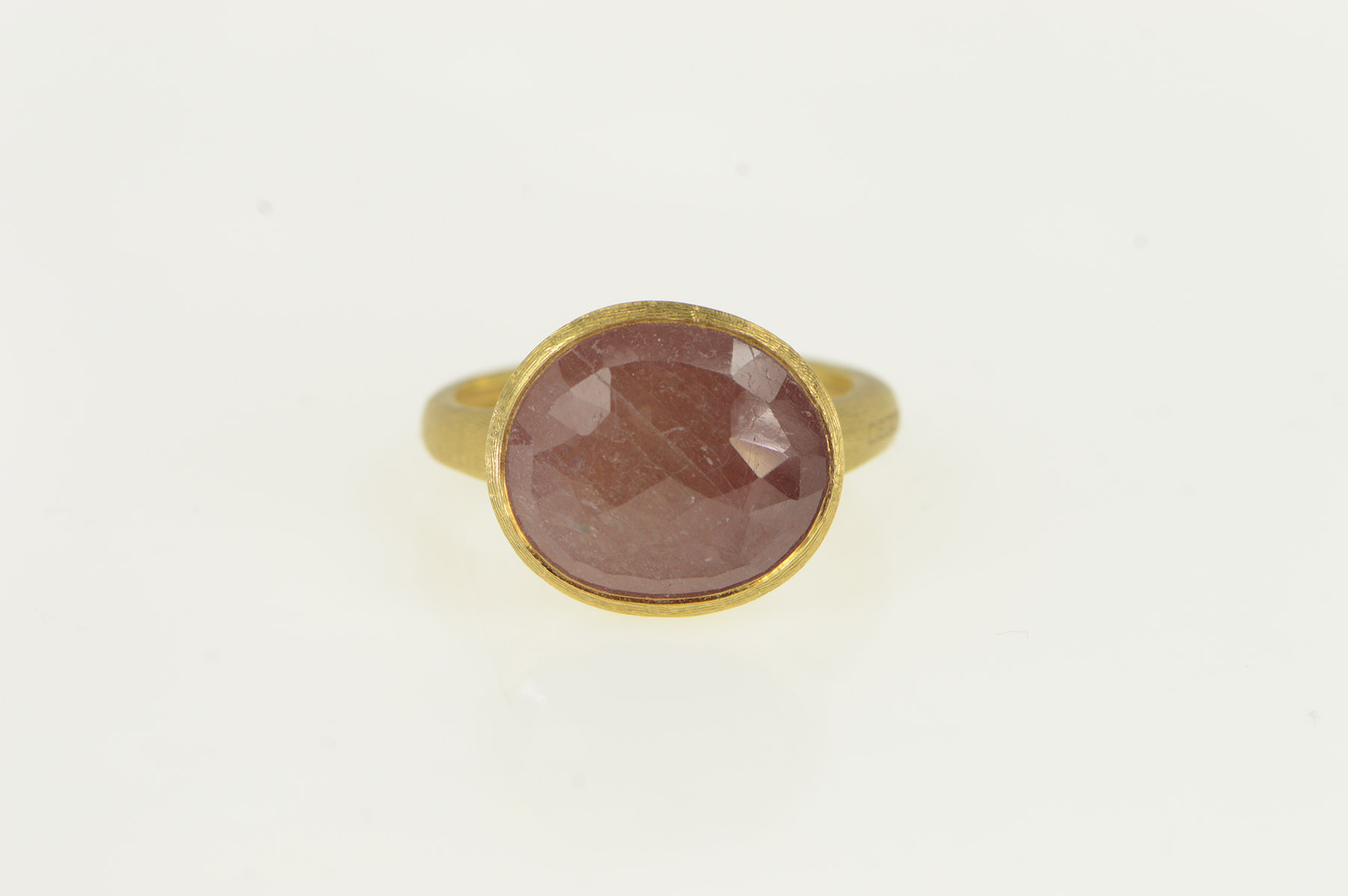 18K Marco Bicego Jaipur Pink Tourmaline Yellow Gold Ring, Size 6.5