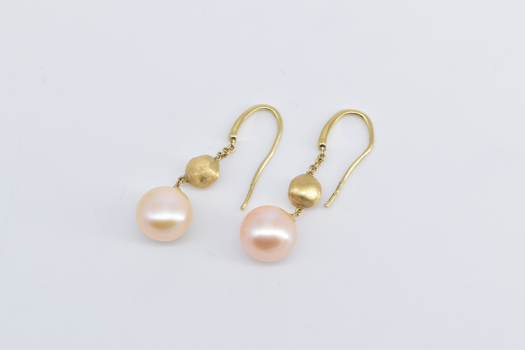 18K Marco Bicego Pearl Africa Collection Dangle Yellow Gold Earrings
