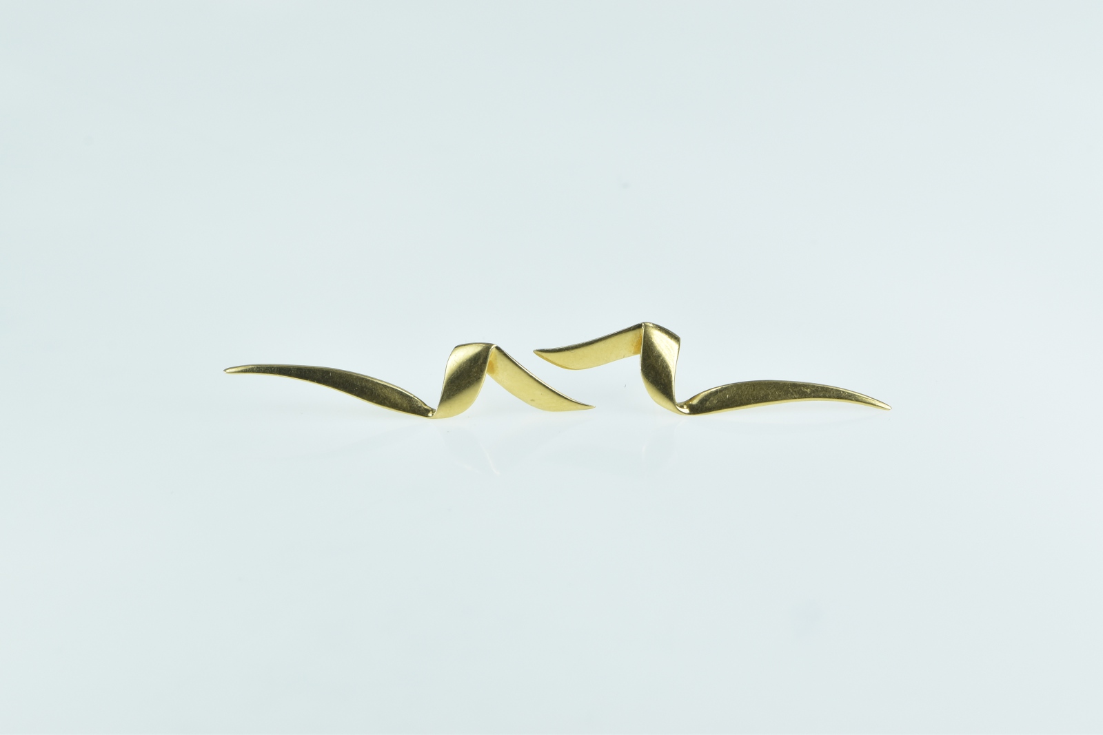 18K Tiffany & Co Paloma Picasso Chrysalis Yellow Gold Earrings 