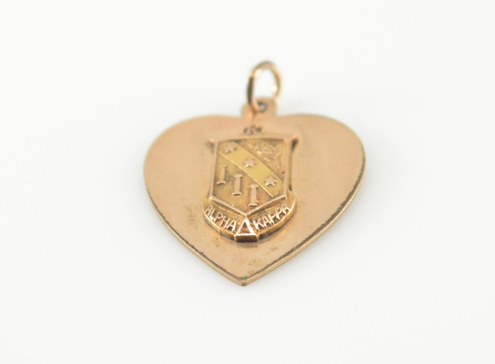 3 1g Gold Filled Alpha Kappa Shield Heart Pendant Marked 1 20 12kgf 3 1g Gold Filled Alpha Kappa Shield Heart Pendant Marked 1 20 12kgf