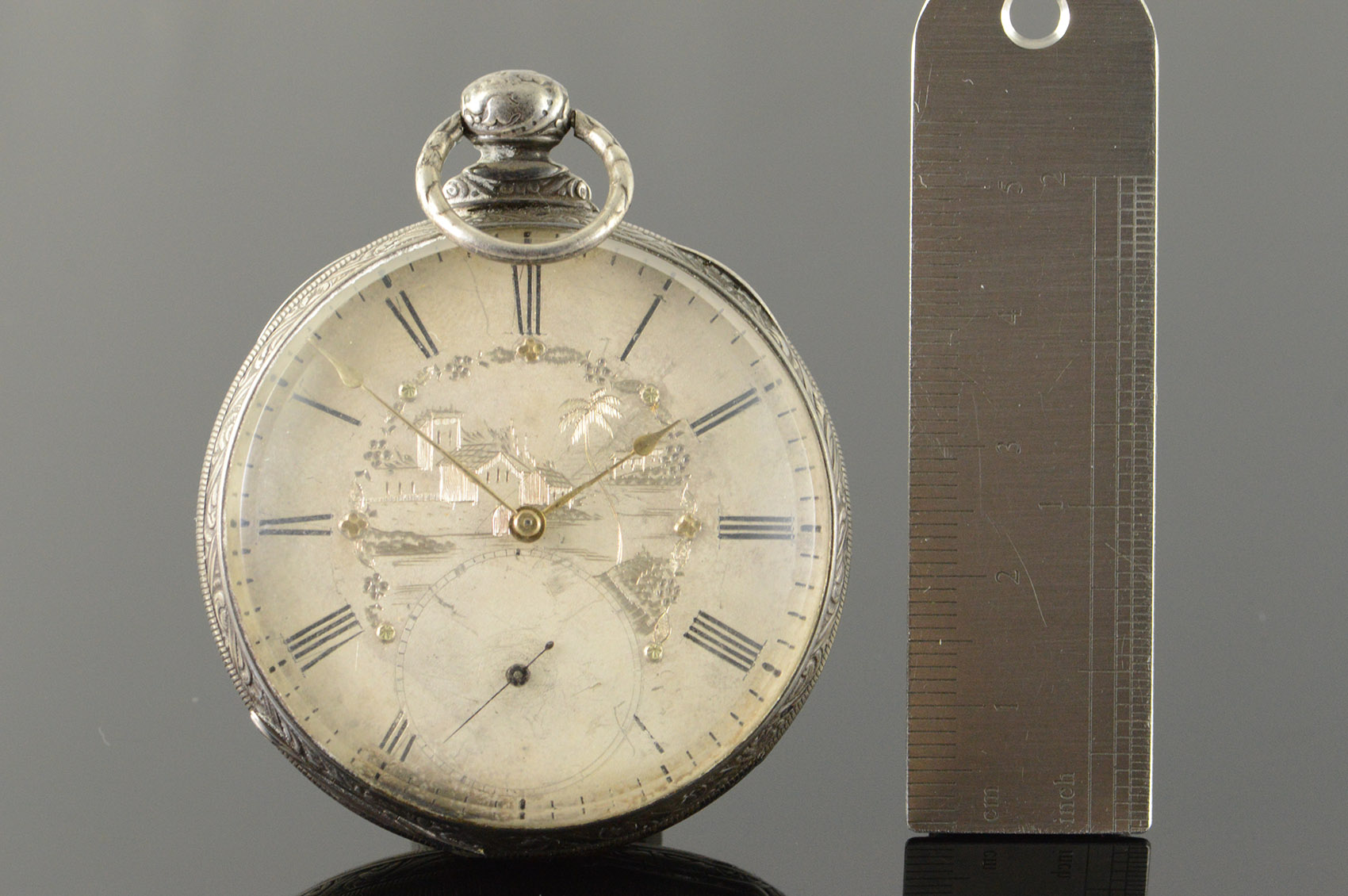 50mm T F Cooper London13 Jewel Fancy Dial Key Wind Pocket Watch ...