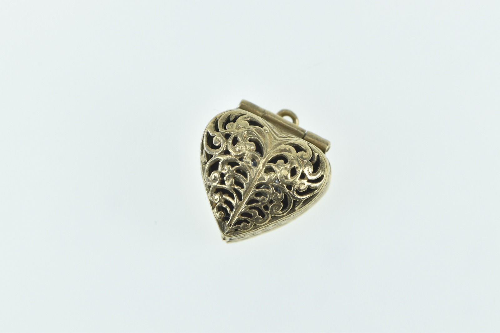 9K 3D Articulated Heart Engagement Ring Proposal Yellow Gold Charm/Pendant