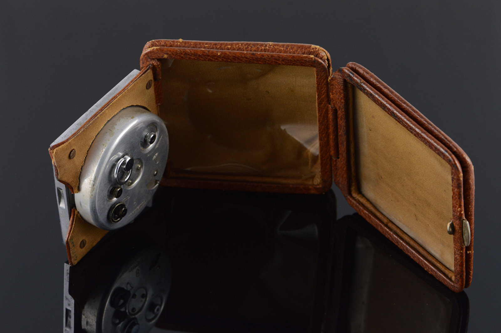 Base Metal Vintage H. H. & W. Mechanical Travel Alarm Clock Property Room