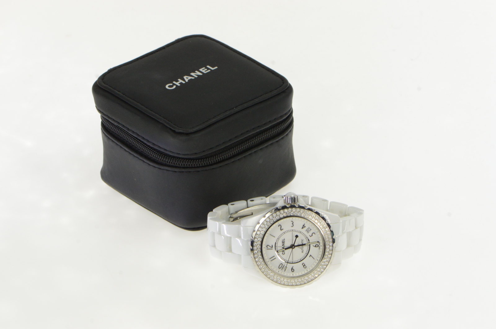 Chanel J-12 H0967 White Ceramic Diamond Watch - Women's