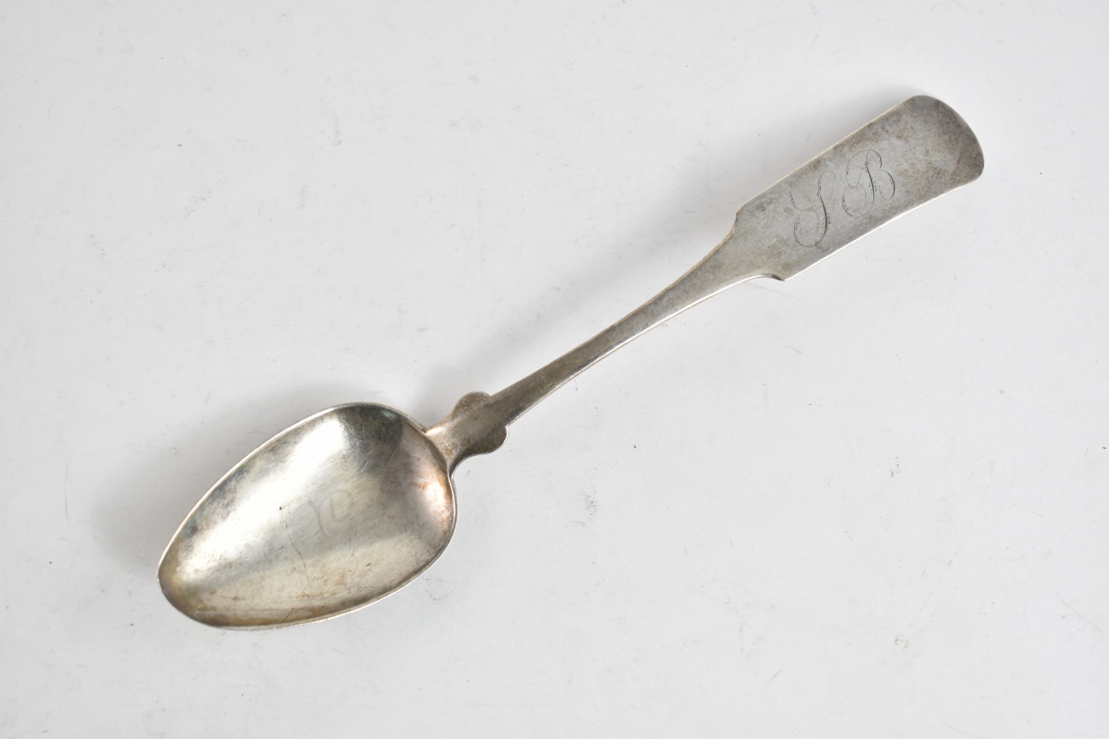 Coin Silver FSB & Co Danbury Fiddle Pattern Monogram Spoon