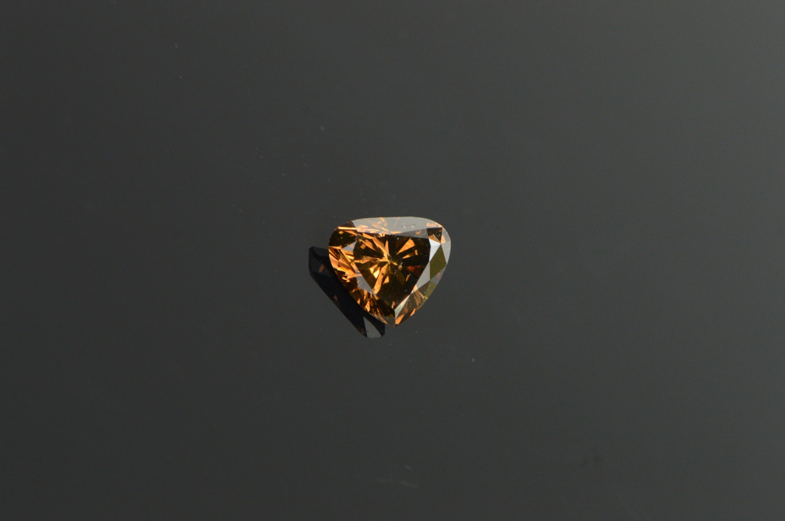 GIA 0.65 Ct Heart Cut Fancy Dark Brown Color, I1 Clarity Diamond