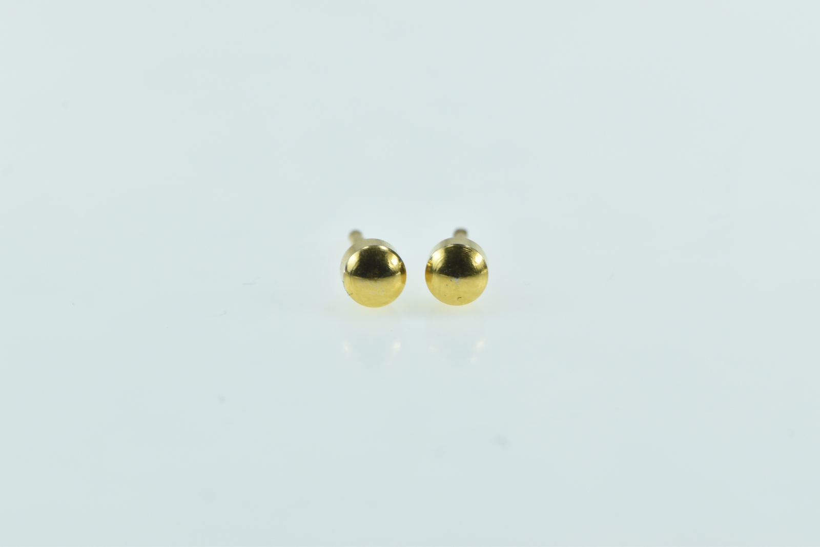 Gold Filled 4.1mm Vintage Round Domed Dot Stud Earrings