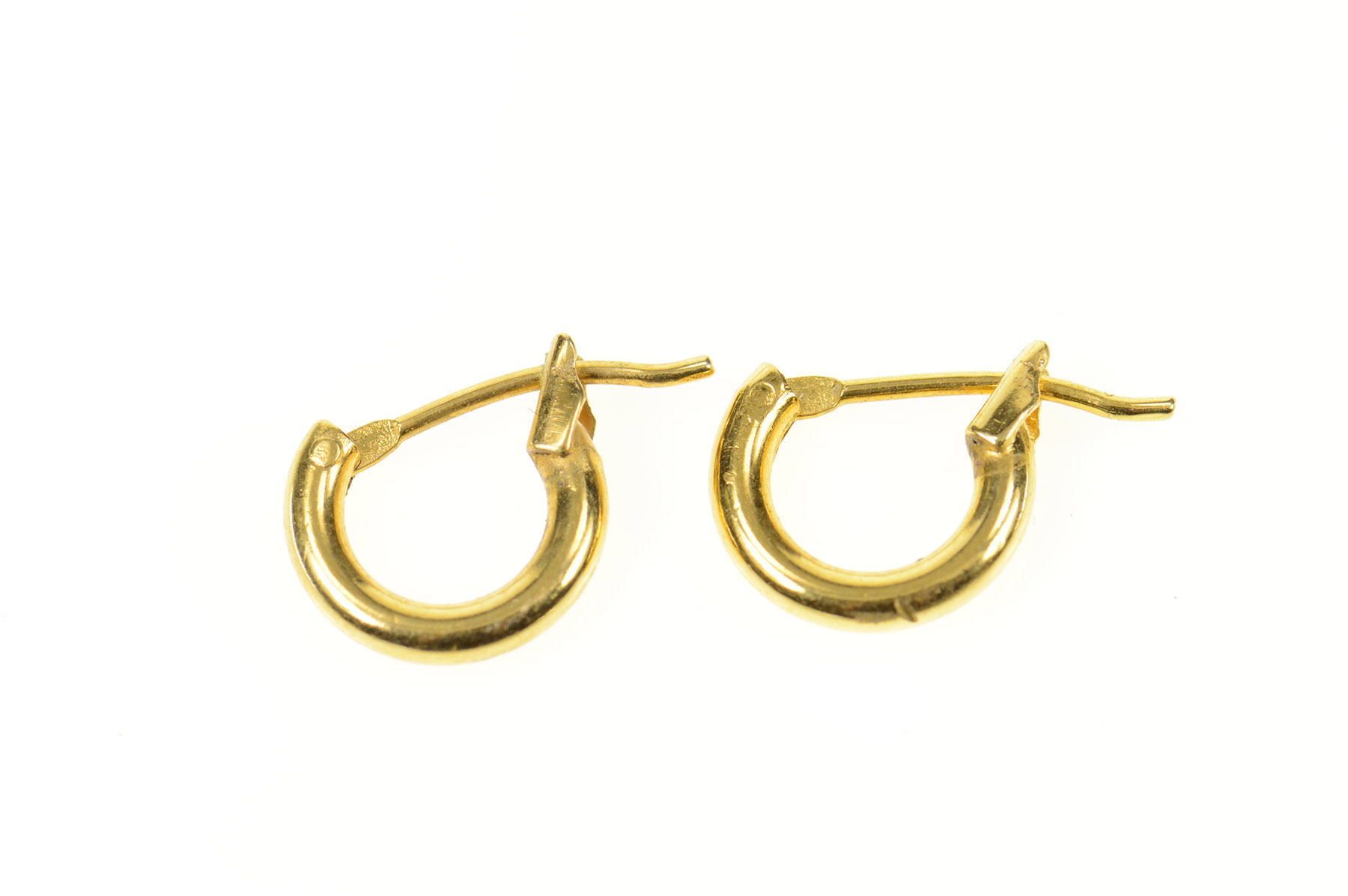 Gold Filled Rounded Simple Classic Huggies Hoop Earrings Property Room