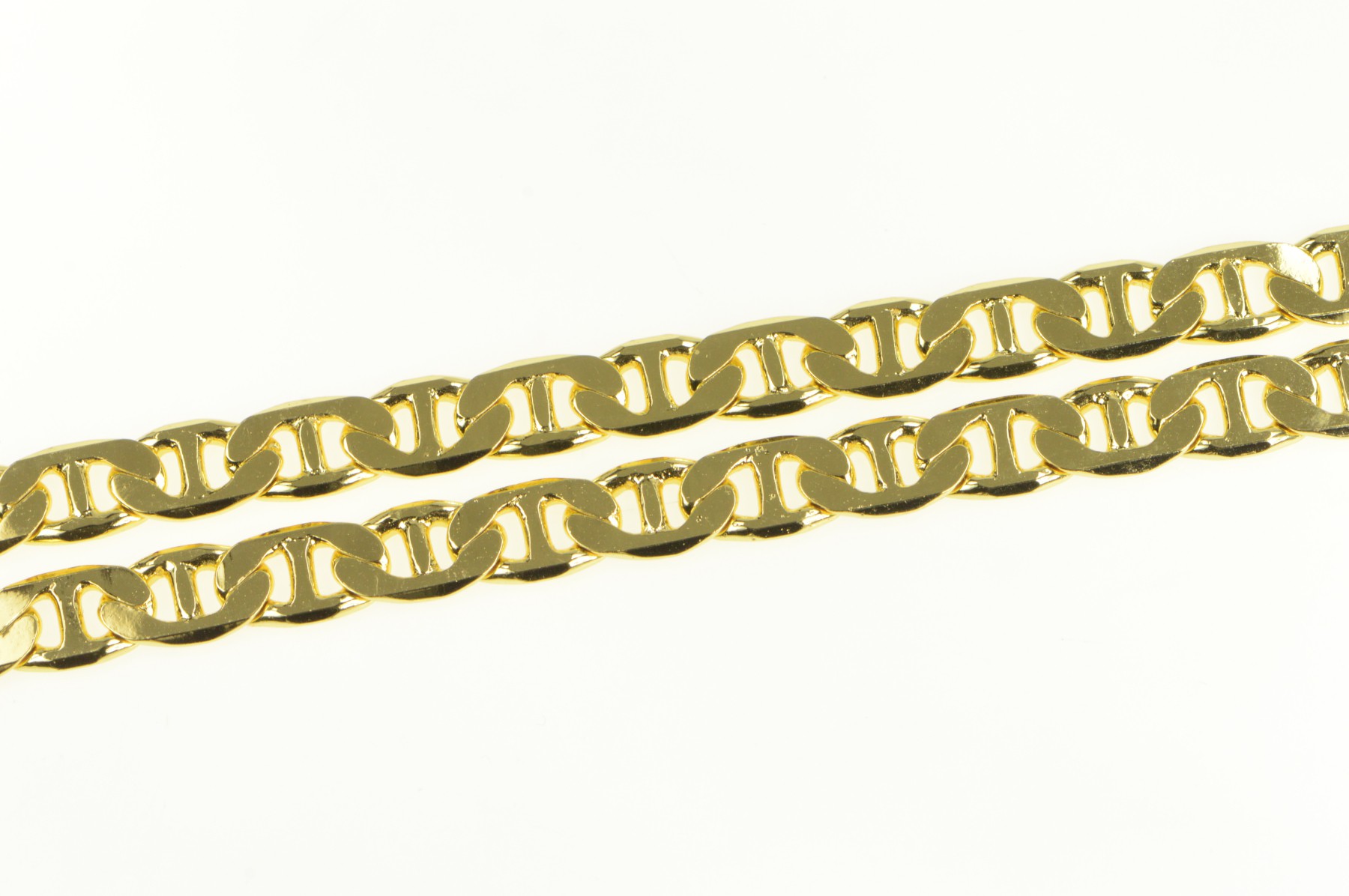 Gold Plated 7.9mm Thick Wide Anchor Link Chunky Chain Necklace 23"