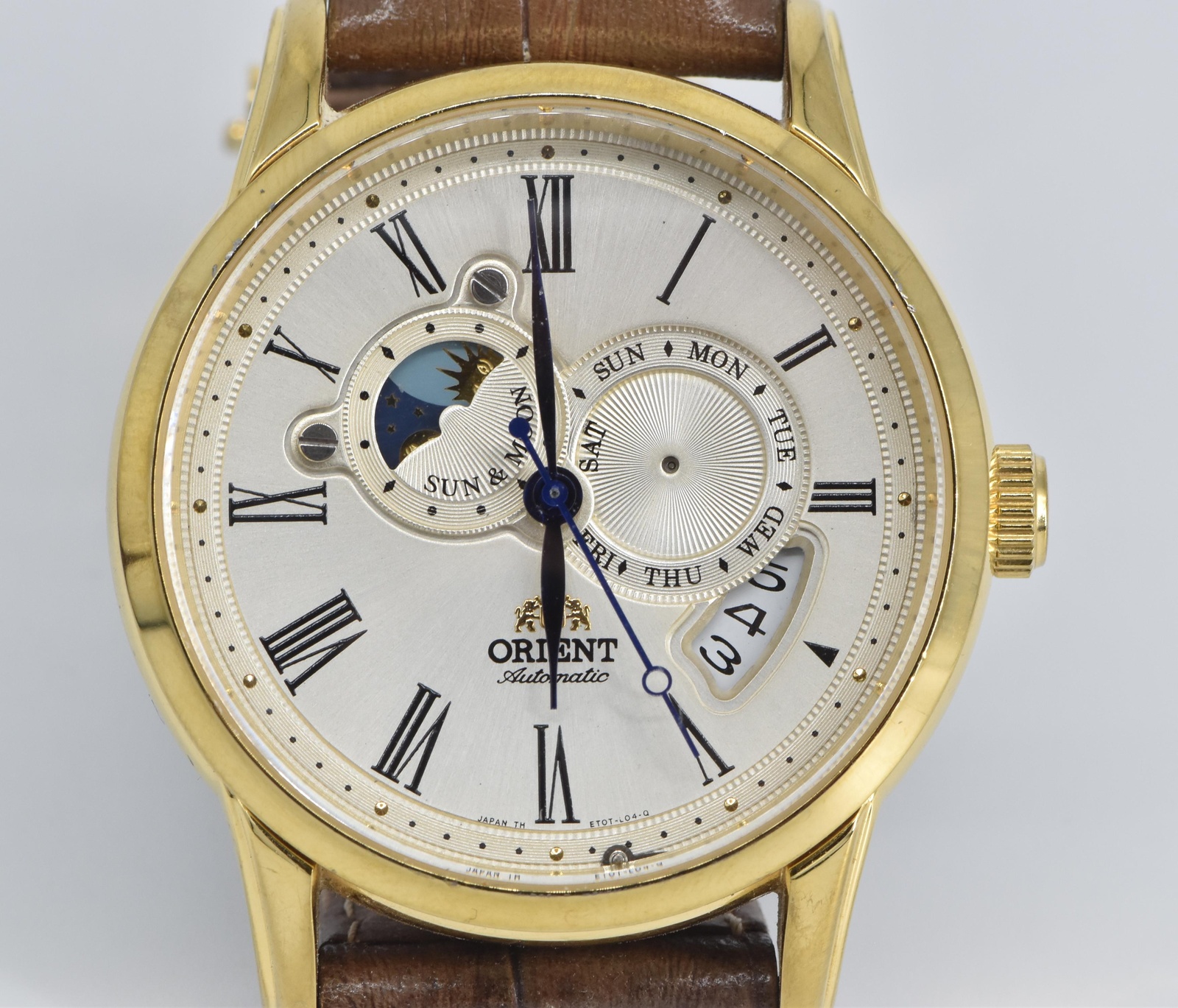 Orient Mother of Pearl Ornate 37mm Watch - Men's
